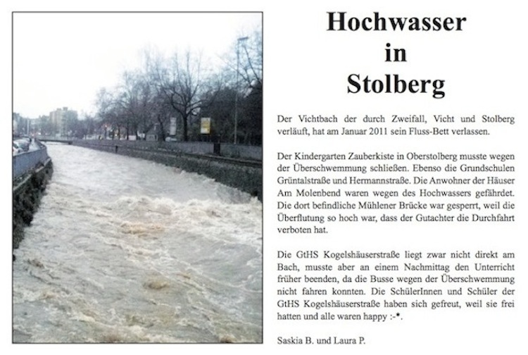 Hochwasser in Stolberg