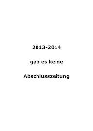 Abschlusszeitung 2013-2014