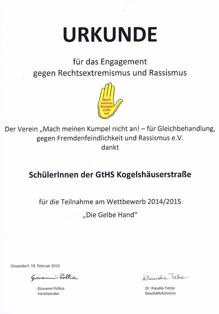 Gelbe Hand