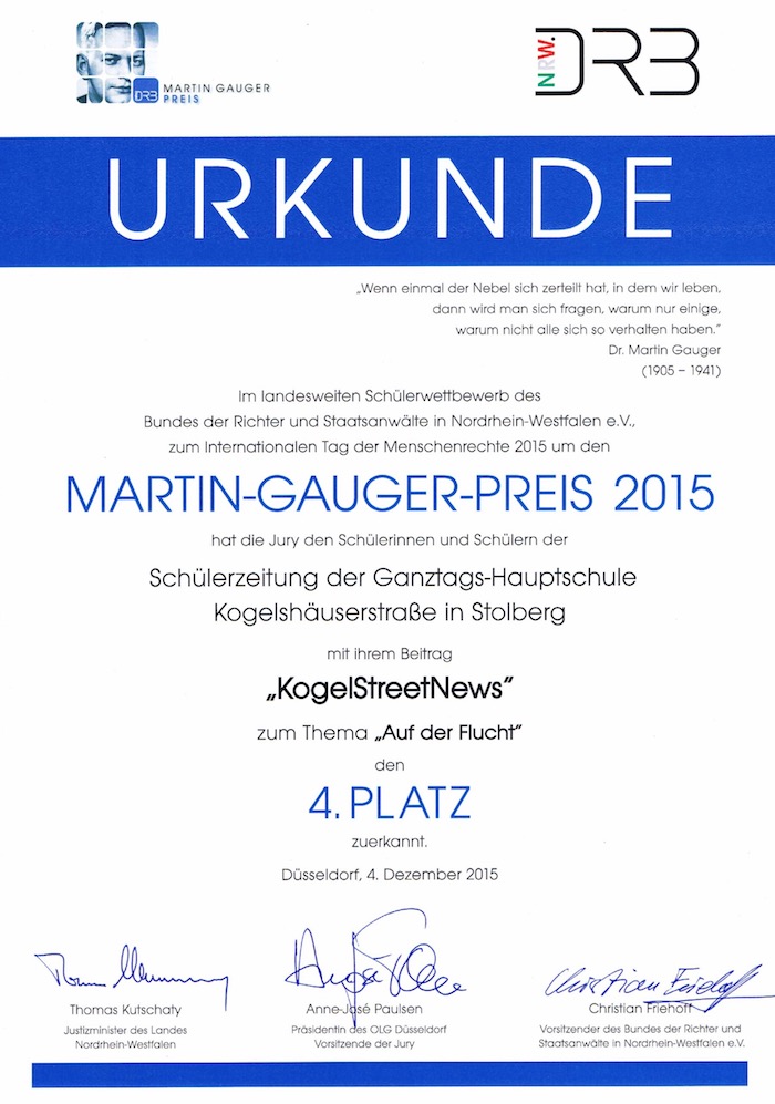 2015Martin-Gauger-Preis 2015Martin-Gauger-Preis